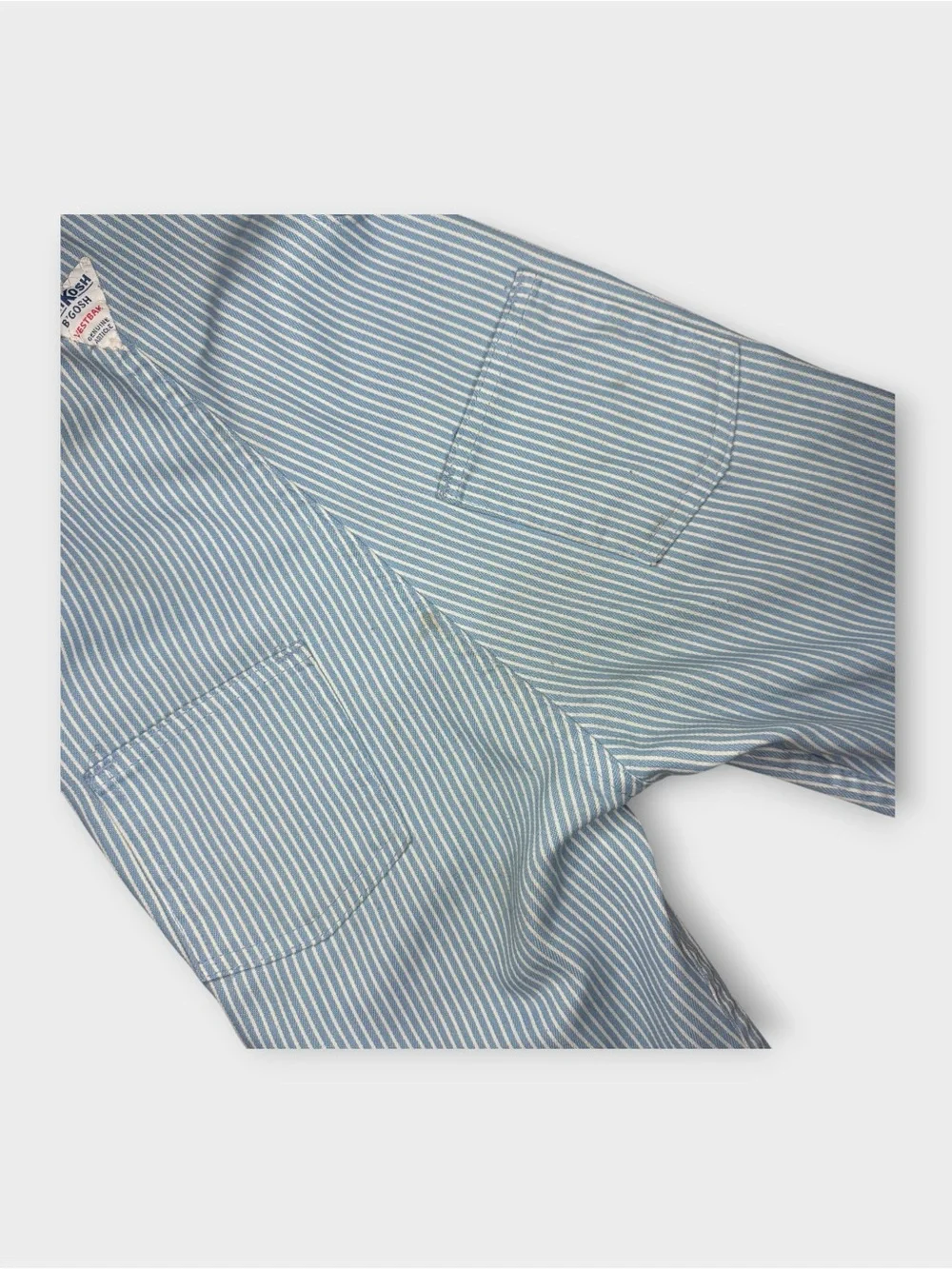 OshKosh B’gosh Light Blue Denim Pinstripe Overalls